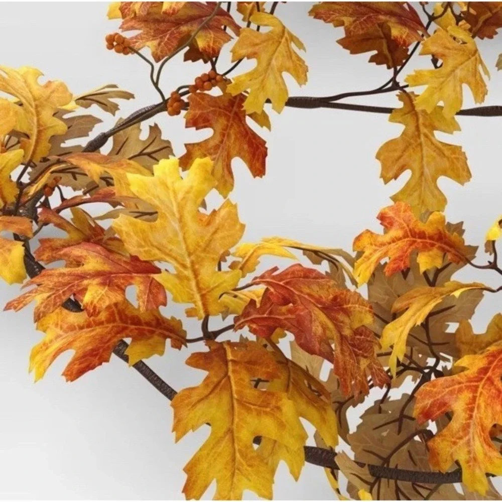Fall Oak Leaf Artificial Garland - Threshold 6 Foot